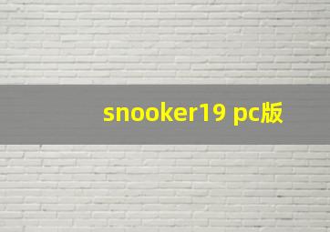 snooker19 pc版